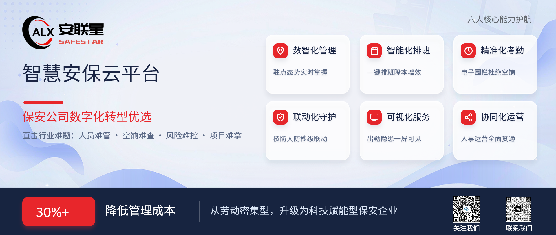 安联星智慧安保云平台宣传海报